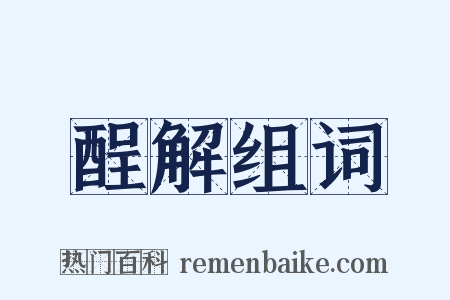 酲解组词是什么意思的图片